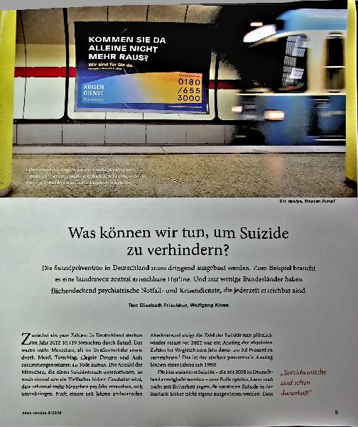 Vorschauseite 1: Was können wir tun, um Suizide zu verhindern?