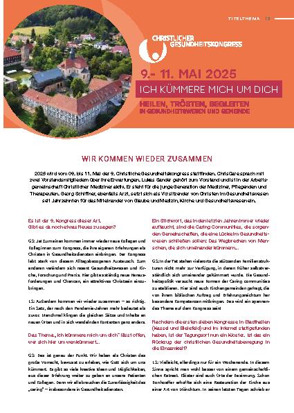 Vorschauseite 1: Wir kommen wieder zusammen.