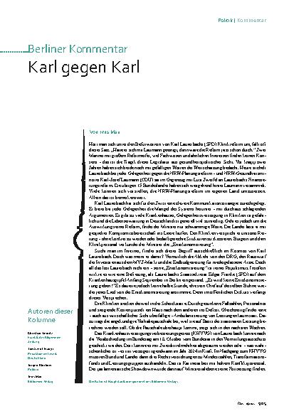 Vorschauseite 1: Korrektur: Karl gegen Carl