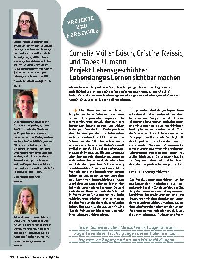 Vorschauseite 1: Projekt Lebensgeschichte: Lebenslanges Lernen sichtbar machen