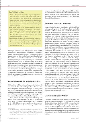 Vorschauseite 2: Gemeinsam die richtigen Fragen stellen Ethik im Alltag der Spitex