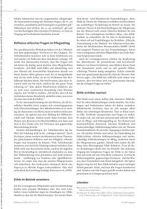 Vorschauseite 4: Gemeinsam die richtigen Fragen stellen Ethik im Alltag der Spitex