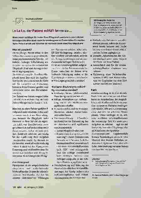 Vorschauseite 1: La Le Lu, der Patient schläft immerzu ...