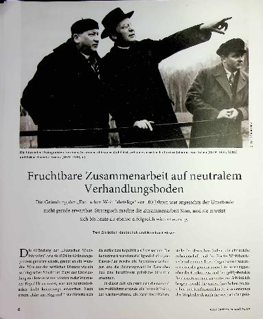 Vorschauseite 1: Fruitbare Zusammenarbeit auf neutralem Verhandlungsboden