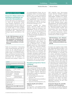 Vorschauseite 3: Anästhesie bei Patientinnen und Patienten mit chronischer Niereninsuffizienz