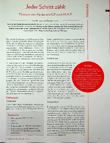Vorschauseite 1: Jeder Schritt zählt Therapie eine Kindes mit ICP nach N. A. P.