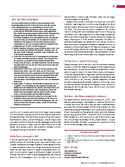 Vorschauseite 2: Aus der Praxis für die Praxis (35): Die optimale Arbeitspause