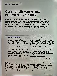 Vorschauseite 1: Gesundheitskompetenz reduziert Suchtgefahr.