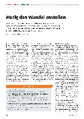 Vorschauseite 1: Mutig den Wandel anstoßen