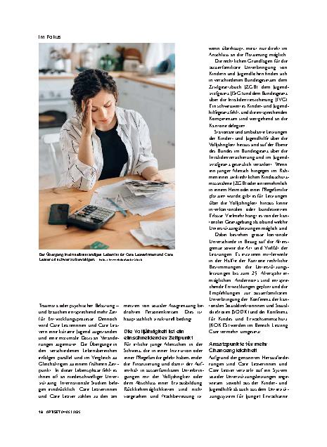 Vorschauseite 2: Chancenund Rechtsgleichheit schaffen für Care Leaverinnen und Care Leaver