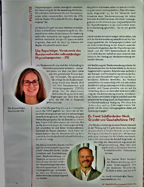 Vorschauseite 3: „Ein wichtiger Wendepunkt in der Physiotherapie“