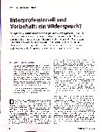 Vorschauseite 1: Interprofessionell und Vorbehalt: ein Widerspruch?