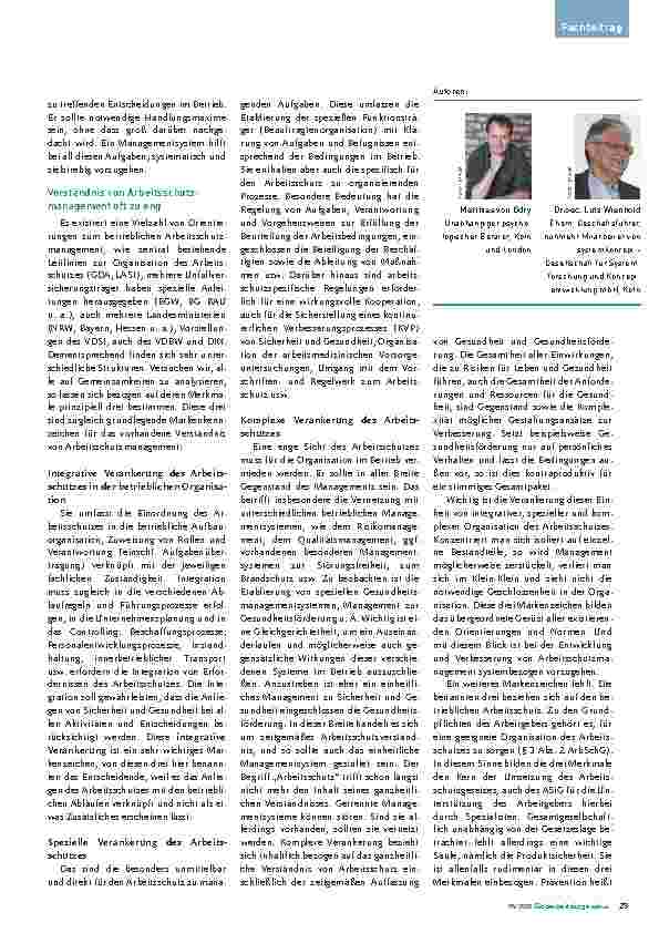 Vorschauseite 2: Arbeitsschutzmanagement in der digitalen Revolution Teil 1: Haltung bringt Qualität für Management zur Sicherheit und Gesundheit.