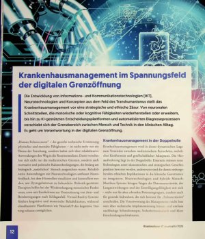 Vorschauseite 1: Krankenhausmanagement im Spannungsfeld der digitalen Grenzöffnung
