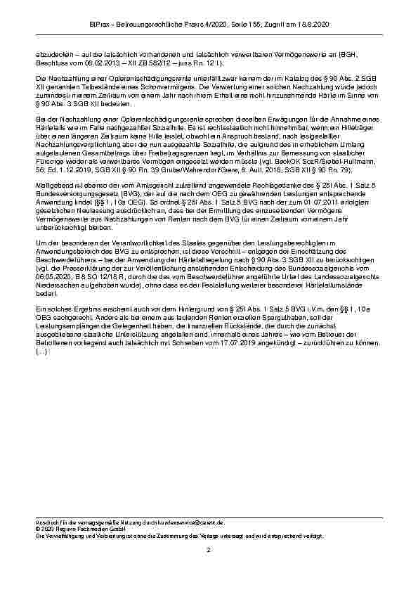 Vorschauseite 2: Zur Mittellosigkeit