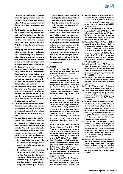 Vorschauseite 4: Zur Aufbereitung semikritischer Medizinprodukte: Ein Appell zur medizinischen Vernunft