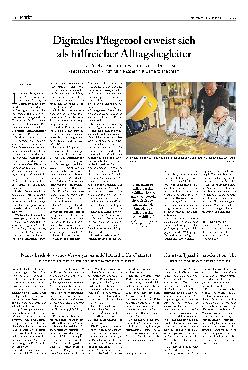 Vorschauseite 1: Digitales Pflegetool erweist sich als hilfreicher Alltagsbegleiter.