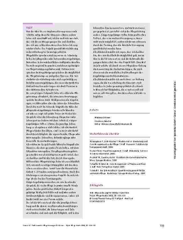 Vorschauseite 6: Professionelles Pflegetraining in der Gerontopsychiatrie für Angehörige