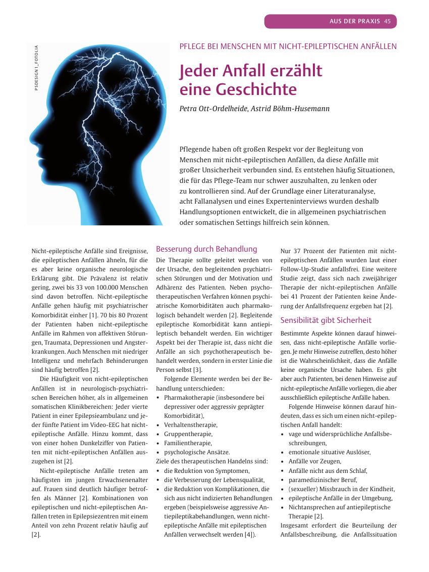 Vorschauseite 1: Jeder Anfall erzählt eine Geschichte