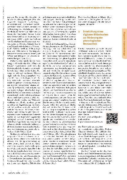 Vorschauseite 2: Pilotstudie zur Förderung der phonologischen Bewusstheit mit digitalen Bilderbüchern