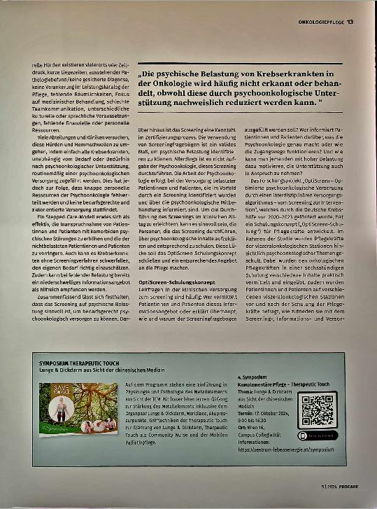 Vorschauseite 4: Psychoonkologisches Screening