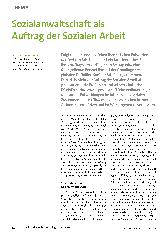 Vorschauseite 1: Sozialanwaltschaft als Auftrag der Sozialen Arbeit