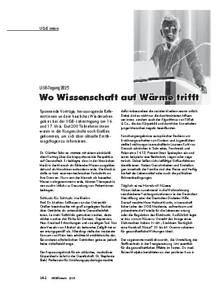 Vorschauseite 1: UGB-Tagung 2025 Wo Wissenschaft auf Wärme trifft