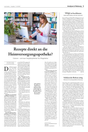Vorschauseite 1: Rezepte direkt an die Heimversorgungsapotheke? Chancen – und neue Sorgfaltspflichten für Pflegeheime