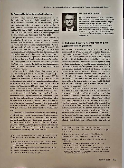 Vorschauseite 2: Die Zuständigkeiten bei der Anhörung zu Personalmaßnahmen für Soldaten.