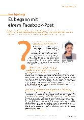 Vorschauseite 1: Es begann mit einem Facebook-Post.