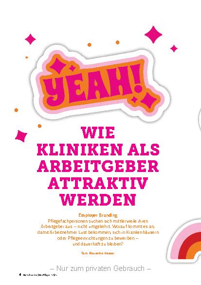Vorschauseite 1: Wie Kliniken als Arbeitgeber attraktiv werden