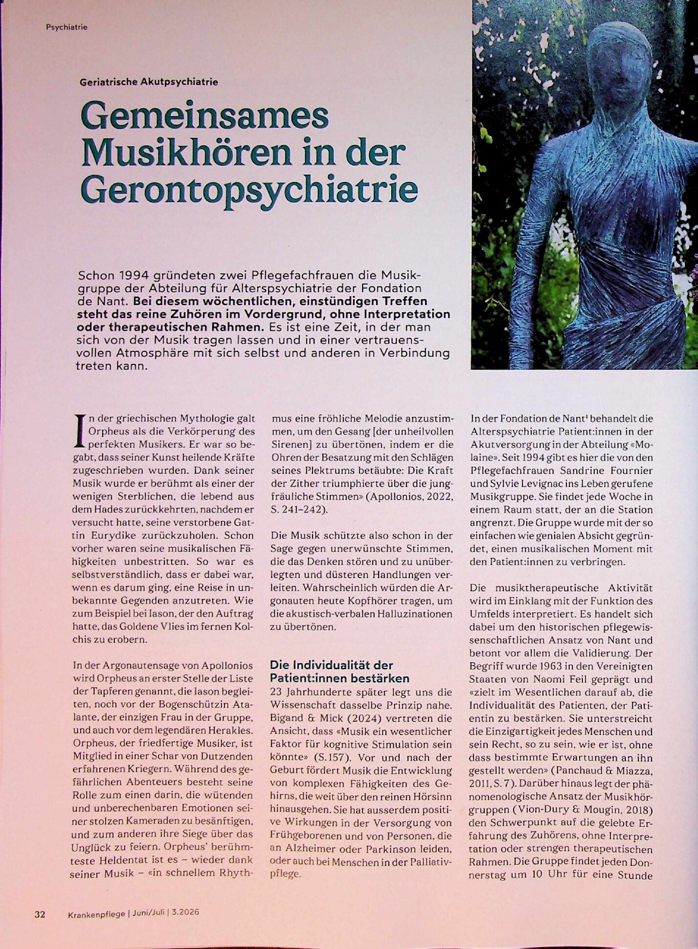 Vorschauseite 1: Gemeinsames Musikhören in der Gerontopsychiatrie