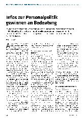 Vorschauseite 1: Infos zur Personalpolitik gewinnen an Bedeutung.