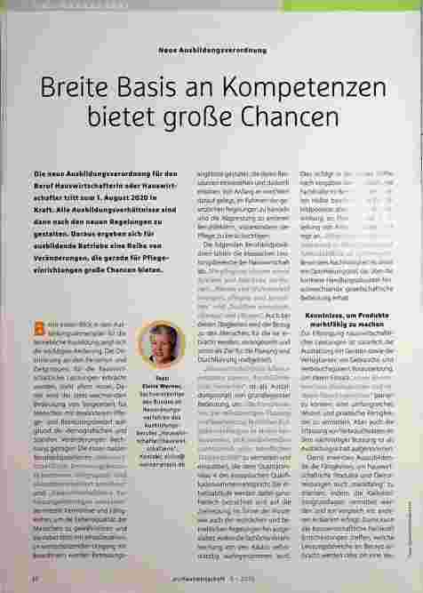 Vorschauseite 1: Breite Basis an Kompetenzen bietet große Chancen