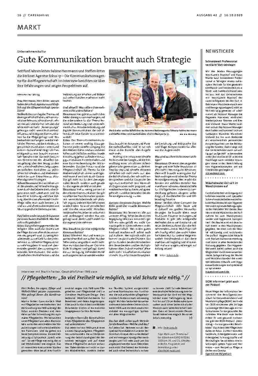 Vorschauseite 1: Gute Kommunikation braucht auch Strategie.