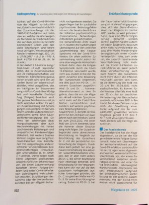 Vorschauseite 4: Zur Gewährung einer Rente wegen einer Minderung der Erwerbsfähigkeit aufgrund der Folgen einer Covid-19- Infektion
