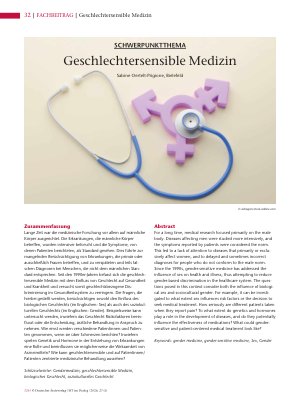 Vorschauseite 1: Geschlechtersensible Medizin