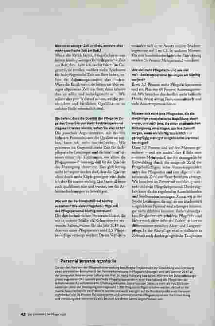 Vorschauseite 3: Mehr Zeit für Fachpflege