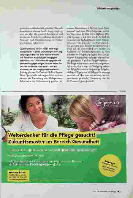 Vorschauseite 4: Mehr Zeit für Fachpflege