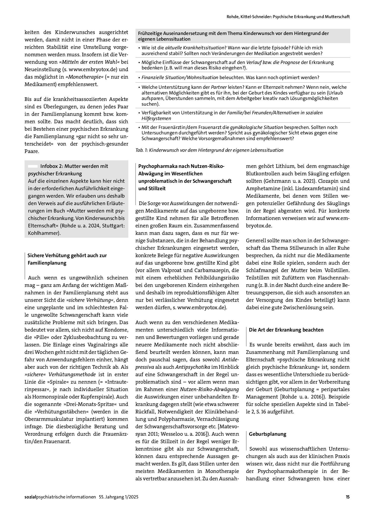 Vorschauseite 3: Psychische Erkrankung und Mutterschaft, Vorplanung, soziale Unterstützung, medikamentöse Rückfallprophylaxe