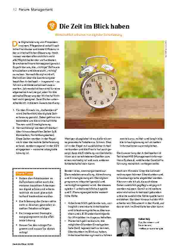 Vorschauseite 1: Die Zeit im Blick haben.