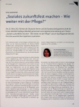Vorschauseite 1: „Soziales Zukunftsfest machen - Wie weiter mit der Pflege?“