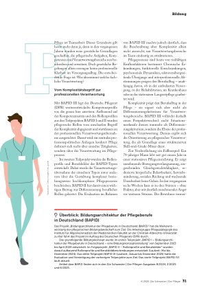 Vorschauseite 2: BAPID III: Pflege definiert sich über Verantwortung