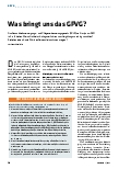 Vorschauseite 1: Was bringt uns das GPVG?