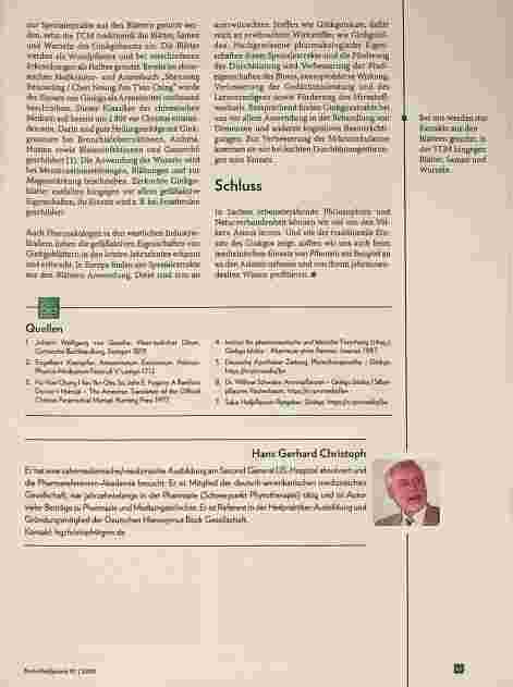 Vorschauseite 5: Ginkgo biloba - ein faszinierender Überlebenskünstler