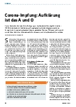 Vorschauseite 1: Corona-Impfung: Aufklärung ist das A und O