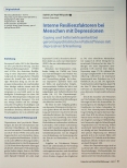 Vorschauseite 1: Interne Resilienzfaktoren bei Menschen mit Depressionen: Coping und Selbstwirksamkeit bei gerontopsychiatrischen Patientinnen mit depressiver Erkrankung