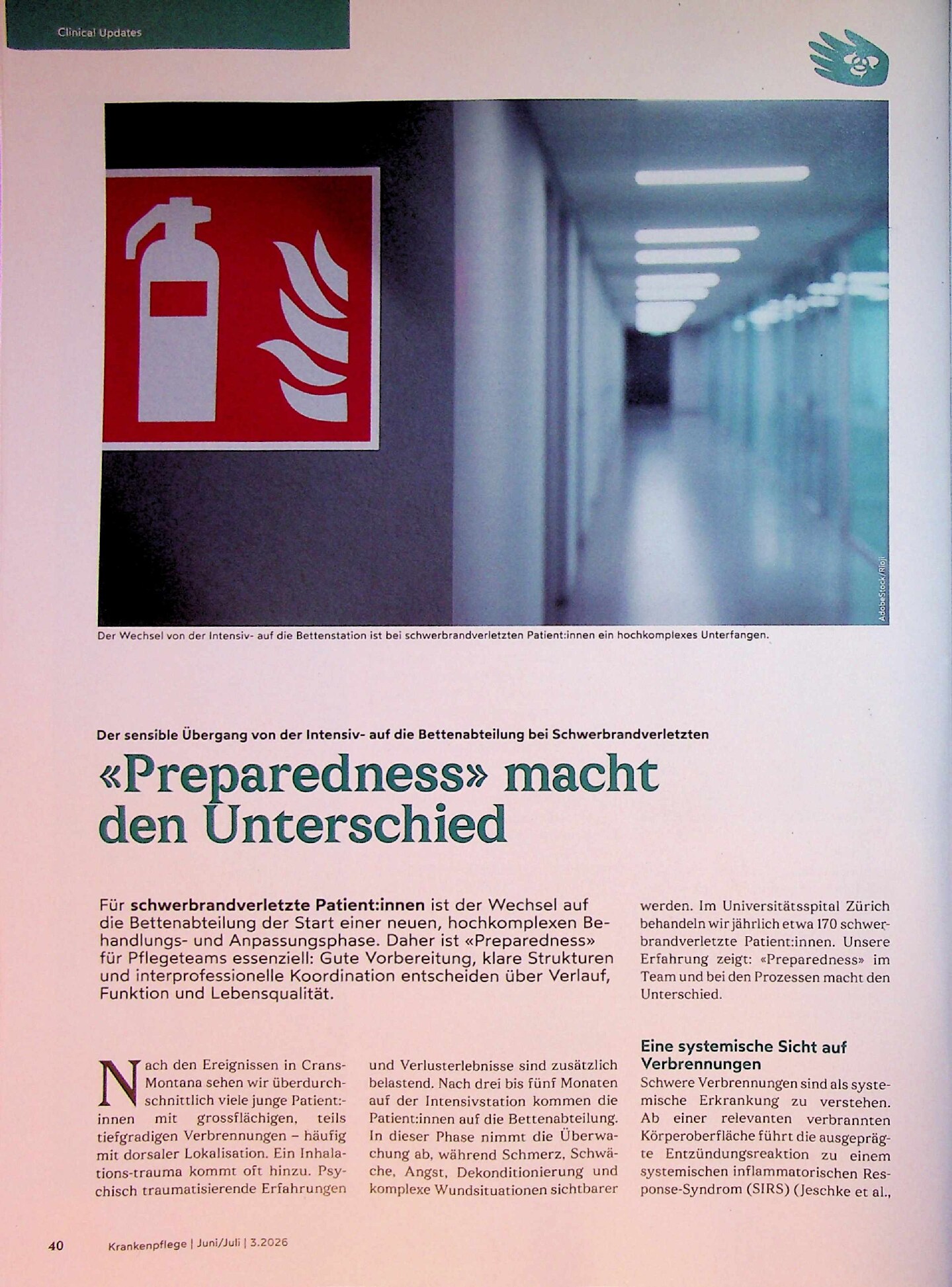 Vorschauseite 1: «Preparedness» macht den Unterschied