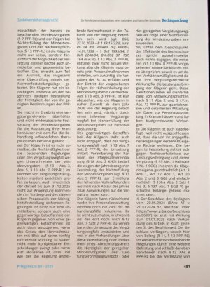 Vorschauseite 6: Zur Mindestpersonalausstattung einer stationären psychia trischen Einrichtung