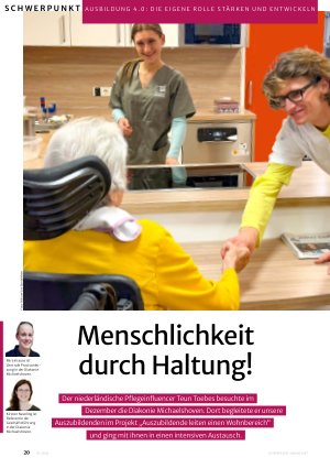 Vorschauseite 1: Menschlichkeit durch Haltung!